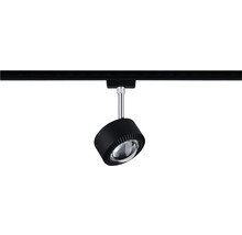 Projecteur sur rail avec tête de lampe ronde