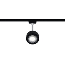 Projecteur LED noir sur un rail