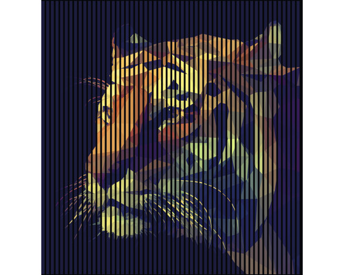 Akustikpaneel digital bedruckt Tiger 1 19x2253x2400 mm Set = 4 Einzelpaneele Akustikpaneel digital bedruckt Tiger 1 19x2253x2400 mm Set = 4 Einzelpaneele
