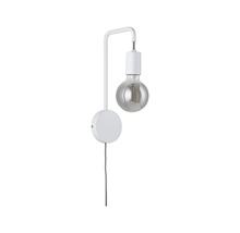Applique murale blanche avec câble et ampoule