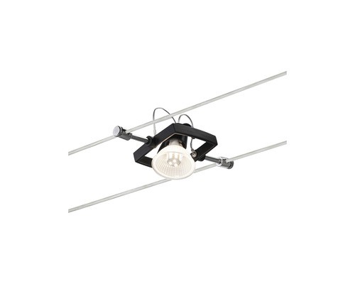 Schienenstrahler mit Leuchtmittel an Stromschiene