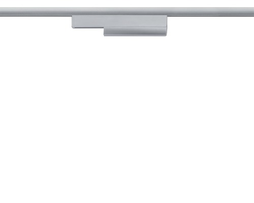 Silberfarbene Stromschiene mit Adapter