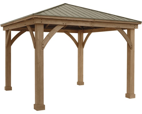 Pavillon avec toit métallique