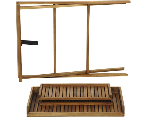 Holztablett mit Tablettständer