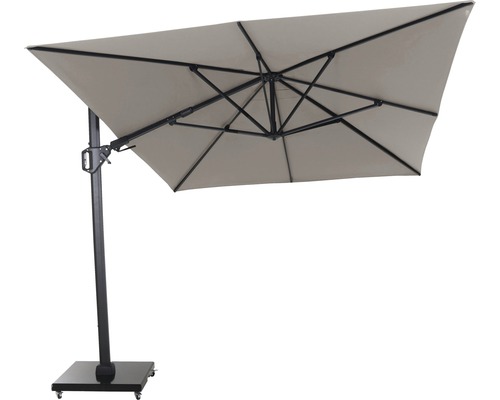 Parasol déporté Sunset N+ 350 x 260 cm polyester taupe