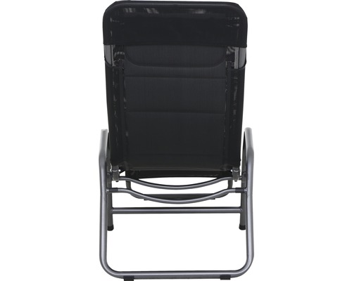 Gartenstuhl mit Metallgestell und Textilbespannung, Rückansicht