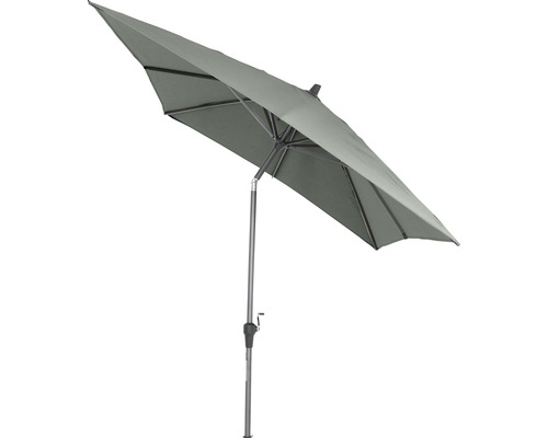 Grauer Sonnenschirm mit Kurbelmechanismus