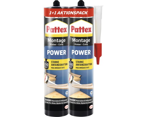 Pattex Montage Power blanc 370 g 1+1 lot promotionnel