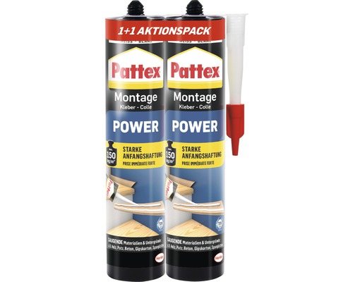 Pattex Montage Power weiss 370 g 1+1 Aktionspack