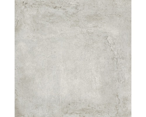 Dalle de terrasse grès cérame fin Works gris clair 60 x 60 x 2 cm R11