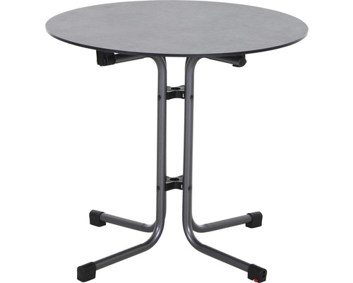 Runder Tisch mit Metallgestell