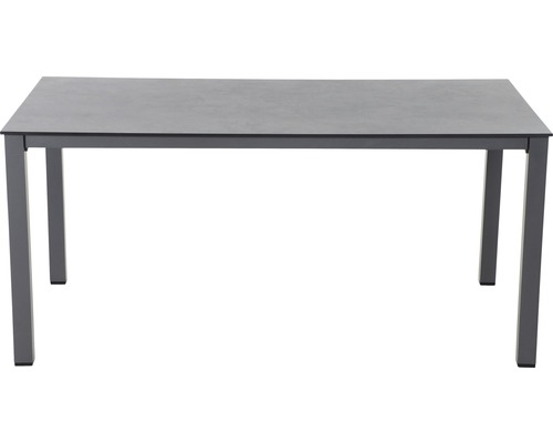 Table de jardin Sola 160x90 cm aluminium gris