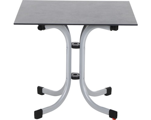 Quadratischer Klapptisch mit Stahlgestell