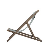 Holzliegestuhl mit Stoffbezug