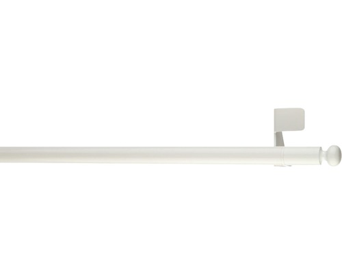 Barre de serrage télescopique fit-ball blanc 80-110 cm Ø 11 mm Tringle à rideaux avec support et embout