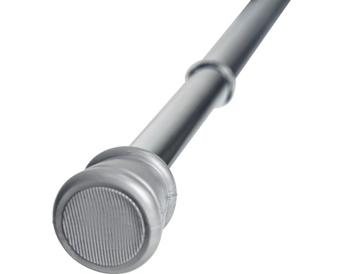 Tringle autobloquante télescopique chrome 125-220 cm Ø 23/26 mm Barre télescopique en métal avec embout