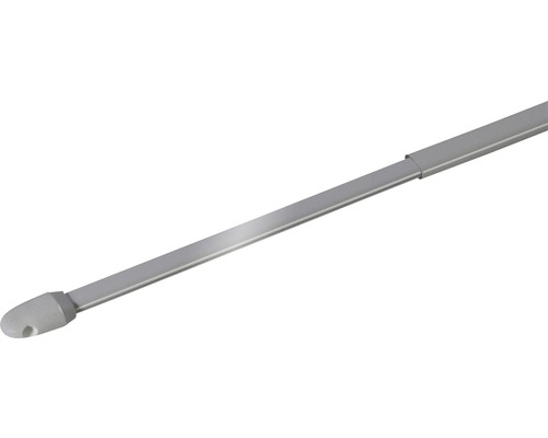 Barre de vitrage télescopique simple argent 60-110 cm Ø 10 mm 2 pces