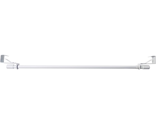 Barre de serrage télescopique clip blanc 75-125 cm Ø 10 mm Tringle à rideaux avec support