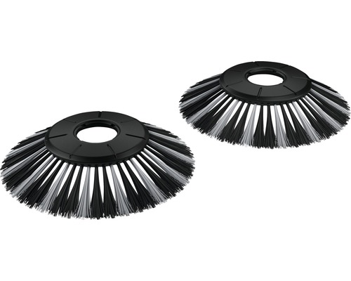 Deux brosses de balayeuse pour balayeuse
