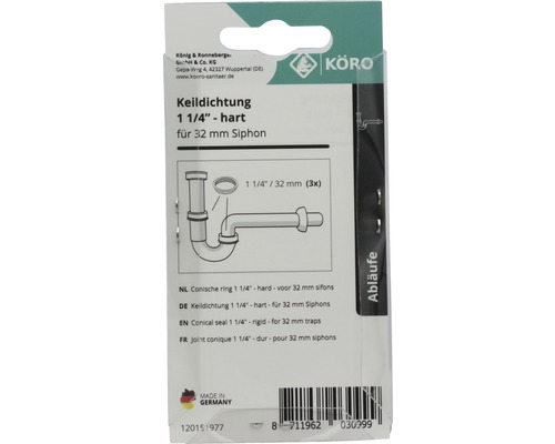 Keildichtung 1 1/4 Zoll hart für 32 Millimeter Siphon