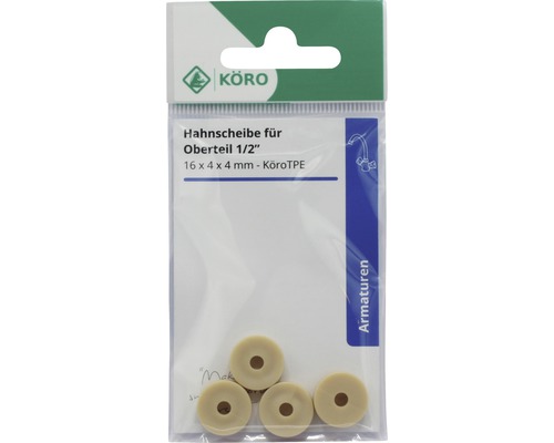 Rondelles de robinet pour partie supérieure 1/2 pouce, 16 x 4 x 4 millimètres