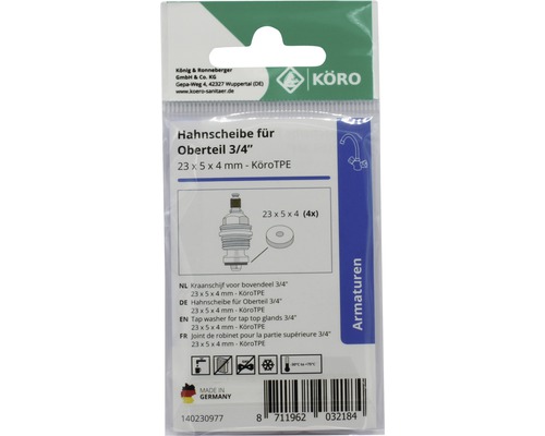 Hahnscheibe für Oberteil, Größe 3/4 Zoll