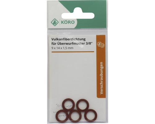 Joint en fibre vulcanisée pour écrou-raccord 3/8 pouce, 9 x 14 x 1,5 mm