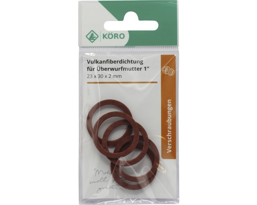 Paquet de joints en fibre vulcanisée pour écrous-raccords, 1 pouce, 23 x 30 x 2 millimètres