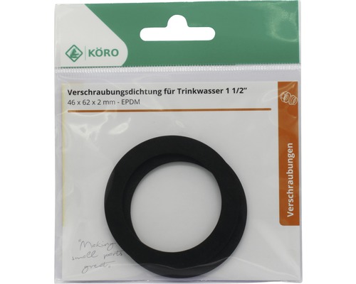 Joint pour raccord vissé d''eau potable 1 1/2 pouce, EPDM
