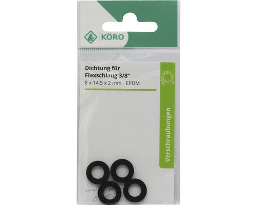 Körö Joint pour flexible 3/8 pouce, 8 x 14,5 x 2 millimètres, EPDM