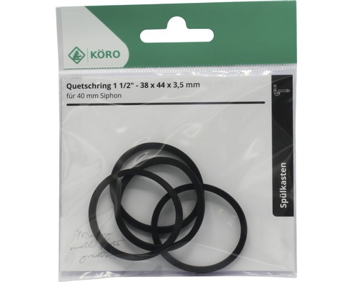 KÖRO Quetschringe 1 1/2 Zoll - 38 x 44 x 3,5 mm für 40 mm Siphon in Verpackung