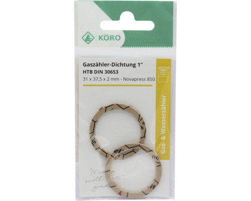 Gaszähler Dichtung 1 Zoll, 31 x 37,5 x 2 Millimeter, nach HTB DIN 30653
