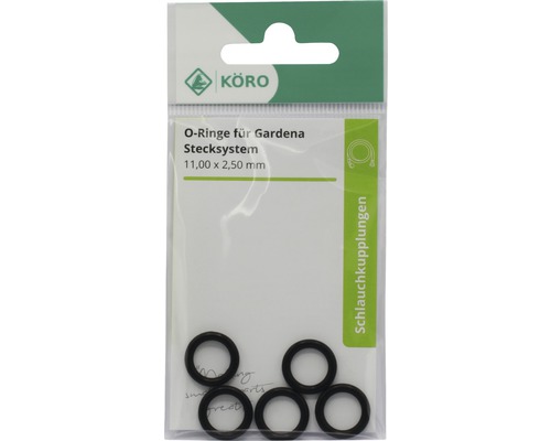 Joints toriques pour système d''emboîtement Gardena, 11,00 x 2,50 mm