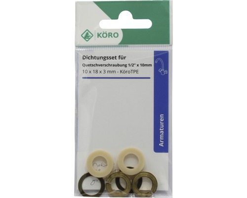 Jeu de joints pour raccord à compression 1/2 pouce x 10 millimètres