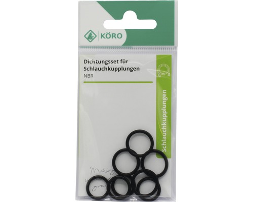 Jeu de joints pour raccords de tuyaux en NBR dans son emballage