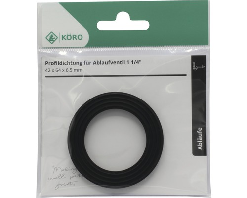 Joint profilé Körö pour soupape d''évacuation 1 1/4 pouce, taille 42 x 64 x 6,5 millimètres