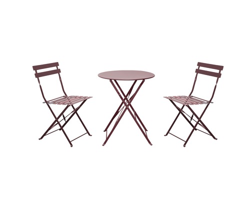 Set Balcon 1 table + 2 chaises - Blanc