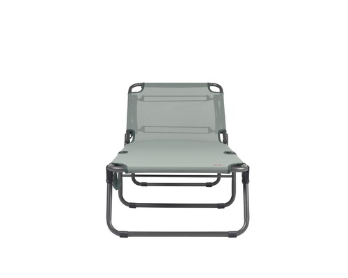 Chaise longue pliante en métal et textile