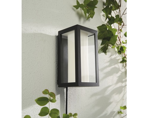 Applique murale extérieure avec design rectangulaire et verre