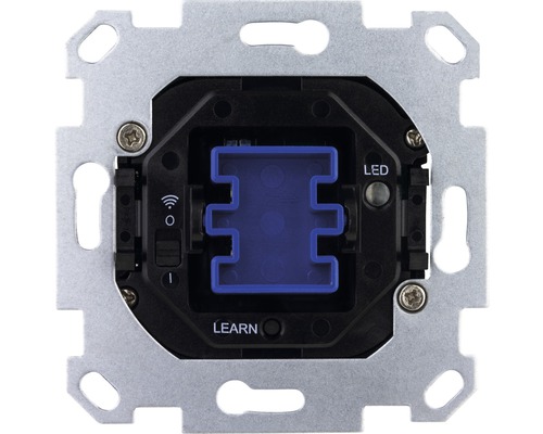 Nahaufnahme eines Schalters mit LED-Anzeige und WLAN-Symbol