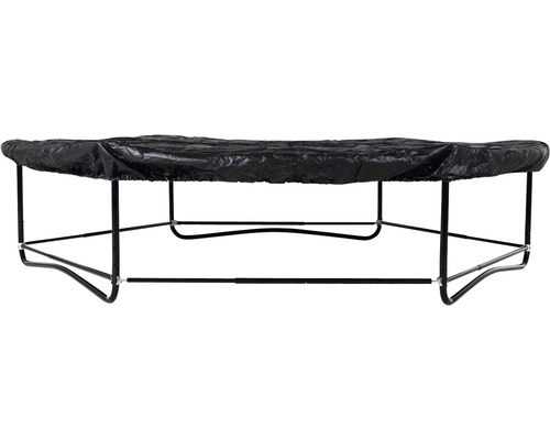 Schwarze Trampolinabdeckung auf einem Trampolin
