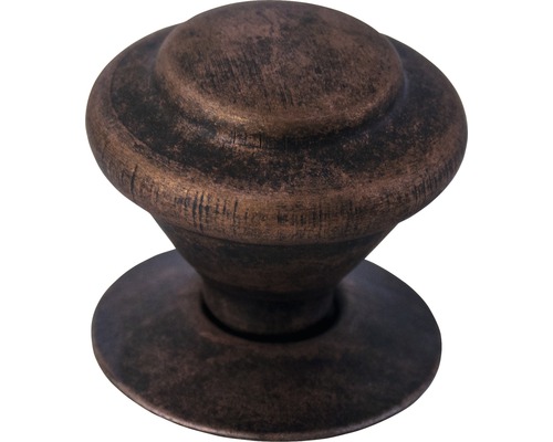 Bouton de meuble fer cuivre antique ⌀xH 32x35 mm