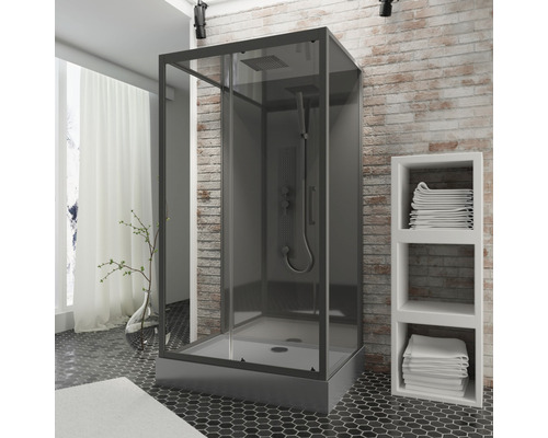 Douche complète SCHULTE Bali 85x115x215 cm noir