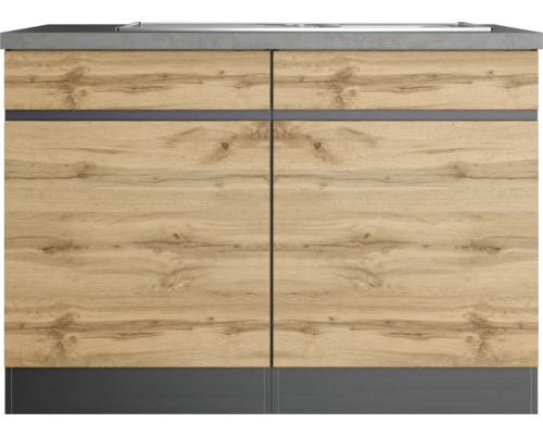 Meuble bas avec deux portes aspect bois