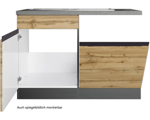 Küchenunterschrank mit offener Tür