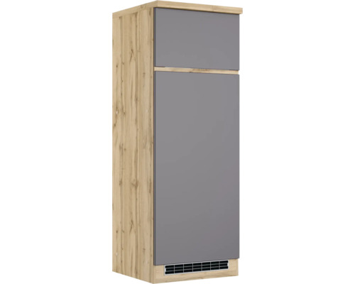 Kühlumbauschrank für 145er Einbaukühlschrank Held Möbel Pisa B/T/H 60x60x166 cm grau/wildeiche matt
