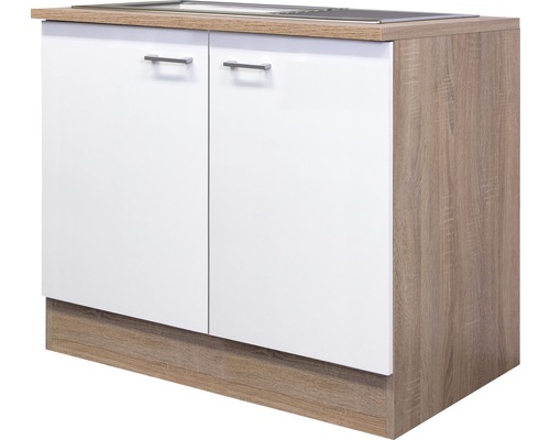 Spülenunterschrank Flex Well Samoa/Murano Breite 100 cm weiss