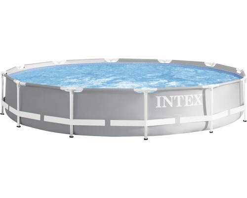 Piscine tubulaire Intex remplie d''eau