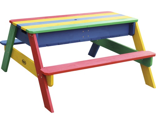 Ensemble de sièges pour enfants en bois coloré pour l''extérieur