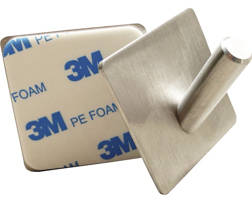 Crochet auto-adhésif en métal